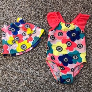 Baby bathing suit & hat bundle